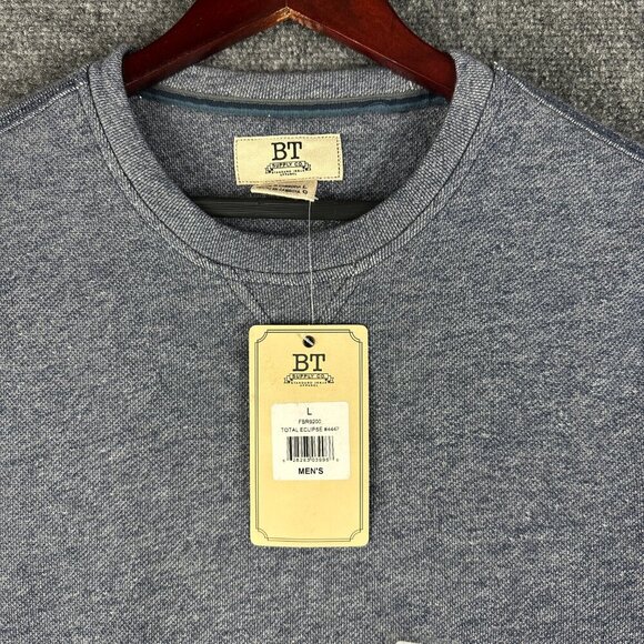 BT Supply Co Sweatshirt Mens Large Blue Pullover Standard Issue Ribbed Cuffs NEW - Picture 5 of 9